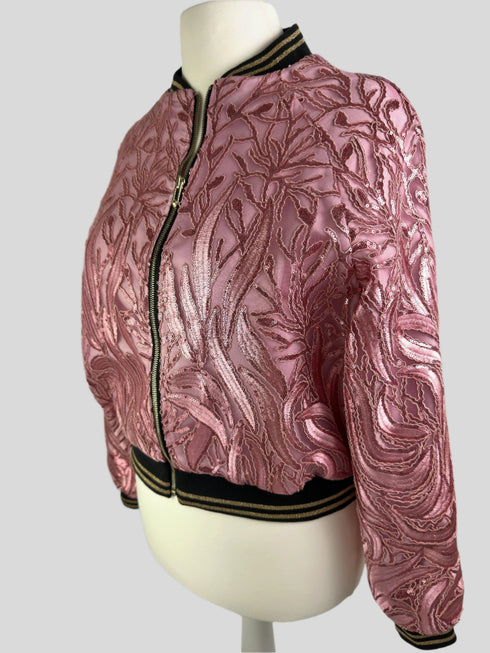 Pink Sparkling Bomberjacke Björn Roth Fashion Designer